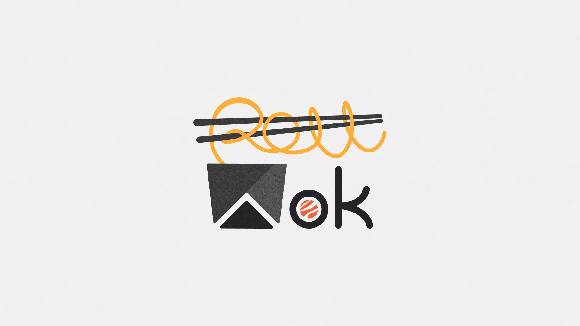 Разработка логотипа суши-бара «Roll Wok Club» в Южно-Сухокумске
